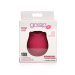Gossip Rose 10x Silicone Clit Suction Stimulator Burgundy