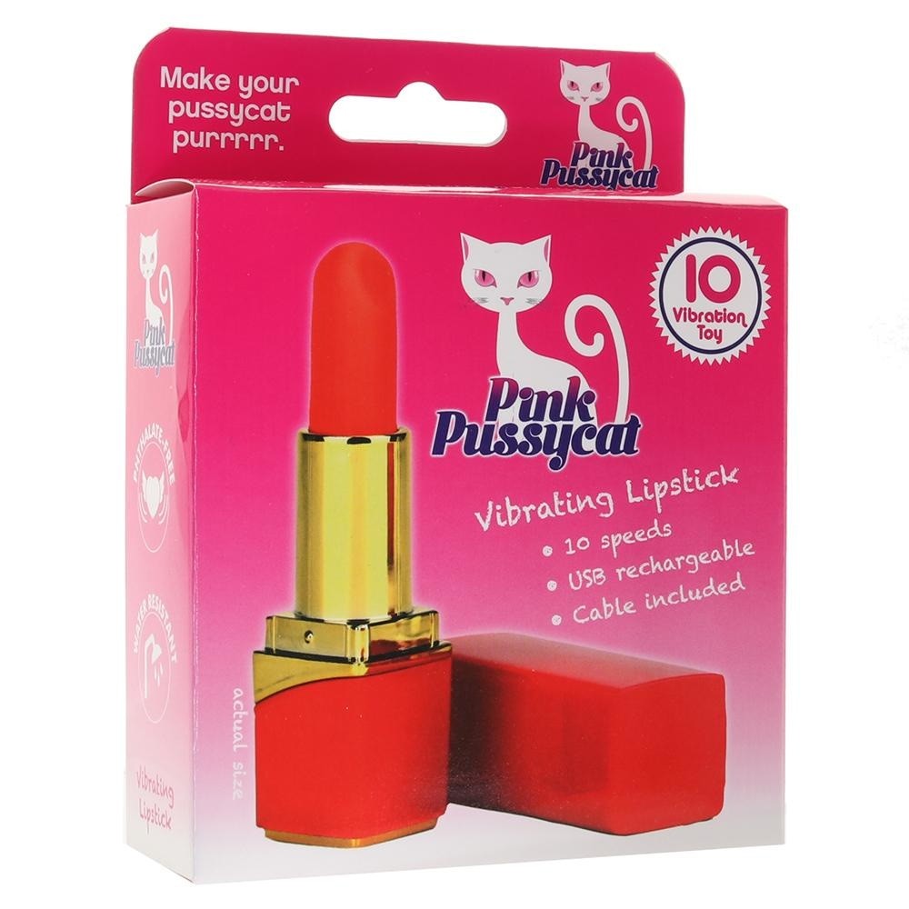 Pink Pussycat Vibrating Lipstick Intimates Adult Boutique