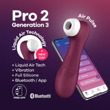 Satisfyer Pro 2 Generation 3 Wine Red Intimates Adult Boutique