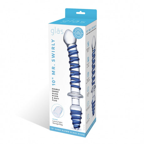 Glas 10 Mr Swirly Double Ended Glass Dildo & Butt Plug Intimates Adult Boutique