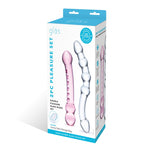 Glas 2 Pc Double Pleasure Glass Dildo Set
