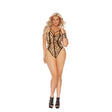 Sheer Leopard Teddy W- Strappy Detail Queen Intimates Adult Boutique