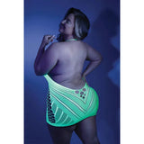 Glow Shock Value Halter Dress Neon Green Q-s Intimates Adult Boutique