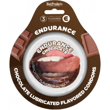Endurance Flavored Condoms 3pk-chocolate Intimates Adult Boutique
