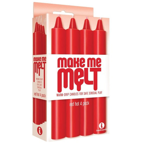The 9's Make Me Melt Sensual Warm-drip Candles 4pk Red (out Mid Jun)