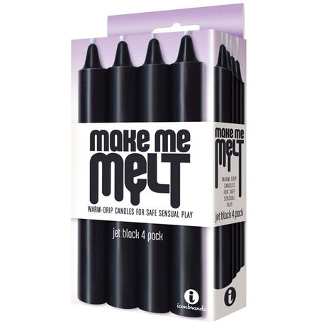 The 9's Make Me Melt Sensual Warm-drip Candles 4pk Black (out Mid Jun) Intimates Adult Boutique