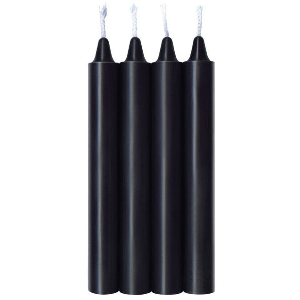 The 9's Make Me Melt Sensual Warm-drip Candles 4pk Black (out Mid Jun) Intimates Adult Boutique