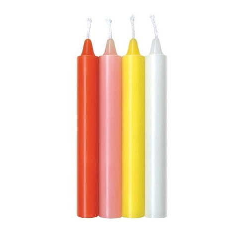 The 9's Make Me Melt Sensual Warm-drip Candles 4pk Pastel
