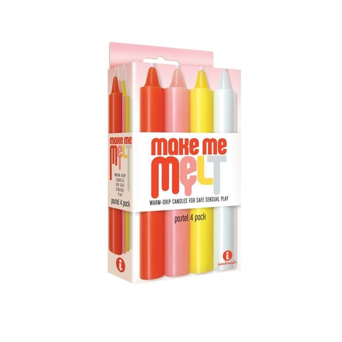 The 9's Make Me Melt Sensual Warm-drip Candles 4pk Pastel Intimates Adult Boutique