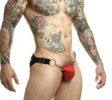 Male Basics Dngeon Snap Jockstrap Red O-S Intimates Adult Boutique