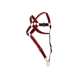 Male Basics Dngeon Cross Cock Ring Harness Red O-S Intimates Adult Boutique