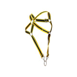 Male Basics Dngeon Cross Cock Ring Harness Yellow O-S Intimates Adult Boutique