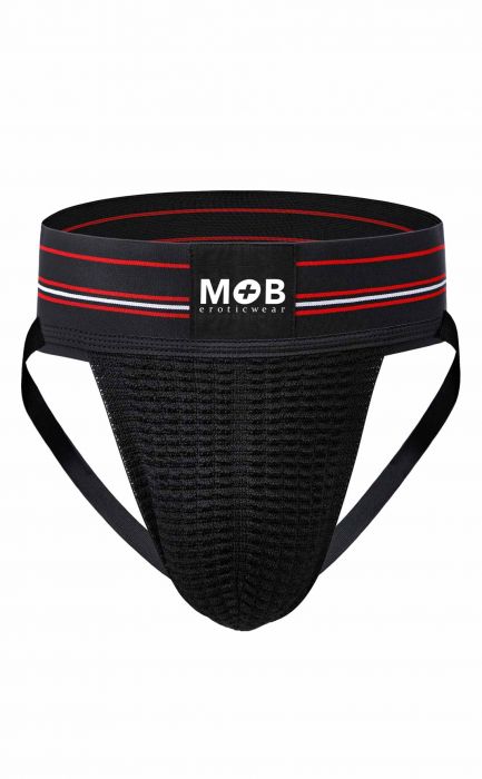 Mob Fetish Jockstrap Black Small 3in Waistband Intimates Adult Boutique
