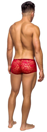 Mini Short Stretch Lace Large Red Intimates Adult Boutique