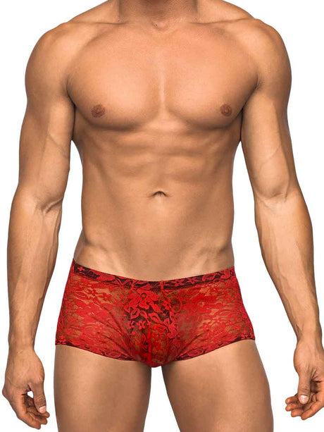 Mini Short Stretch Lace Small Red Intimates Adult Boutique