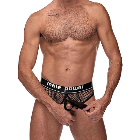 Cock Pit Cock Ring Thong Black S-m Intimates Adult Boutique
