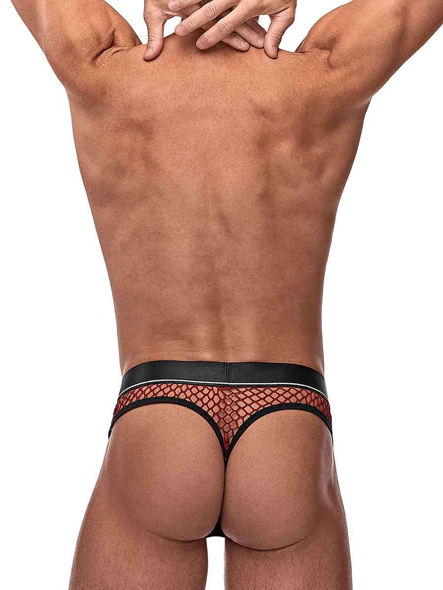 Cock Pit Cock Ring Thong Burgundy S-M Intimates Adult Boutique