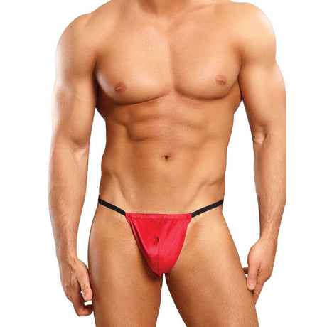 Posing Strap Satin Lycra Red O-s Intimates Adult Boutique