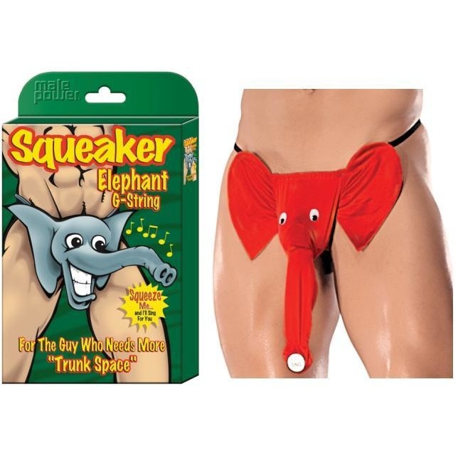 Novelty Squeaker Elephant G-string O-s