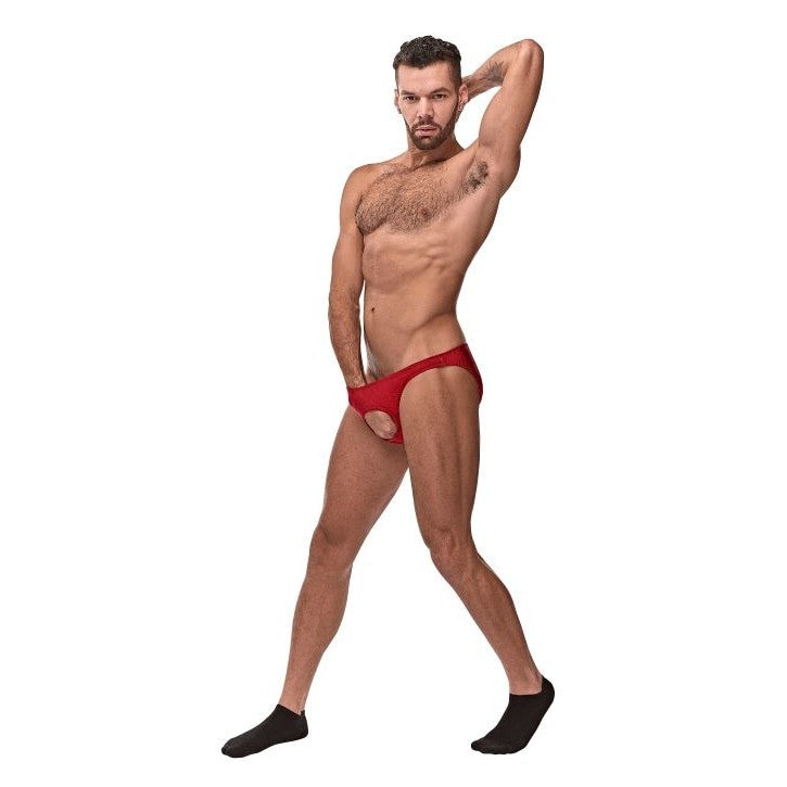 Pouchless Brief Red O-S Intimates Adult Boutique