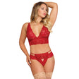 Sugar & Spice Bra & Panty Set Red S/m Intimates Adult Boutique