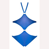 Sassy Cupless & Crotchless Teddy Cobalt L/xl Intimates Adult Boutique