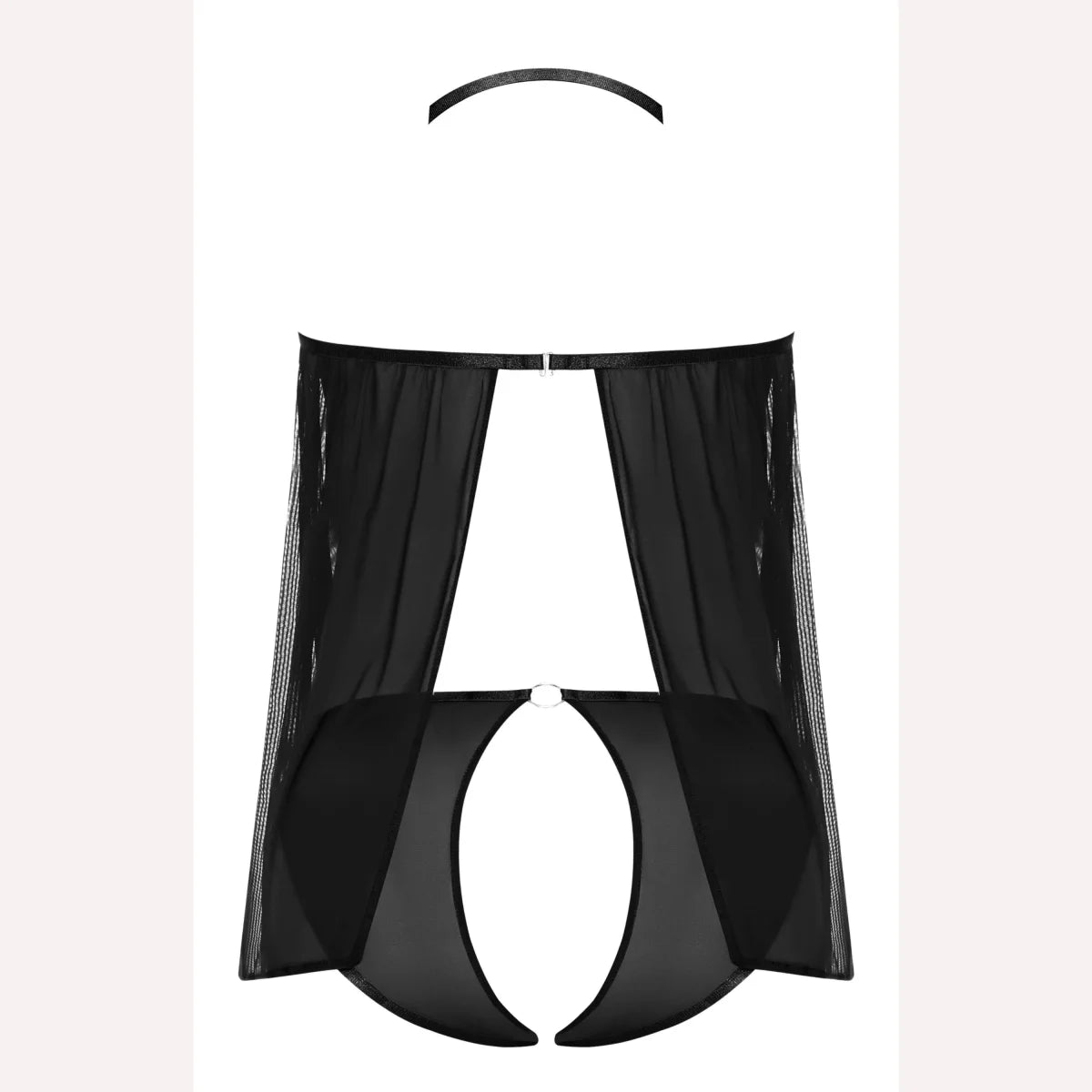 Sassy Cupless Babydoll & Panty Set Black L/xl Intimates Adult Boutique