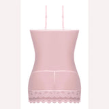 Seabreeze Lace Up Chemise & G Set Blush 2xl Intimates Adult Boutique