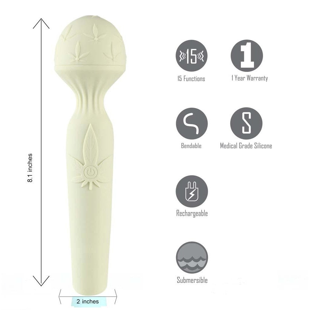 Marlie Cannabis Bendable Wand Vibrating & Rechargeable Intimates Adult Boutique