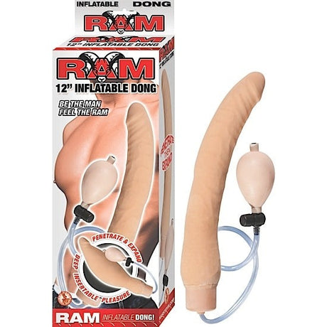 Ram 12in Inflatable Dong Flesh Intimates Adult Boutique