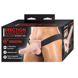 Erection Assistant Hollow Strap-on 6 Vibrating White " Intimates Adult Boutique