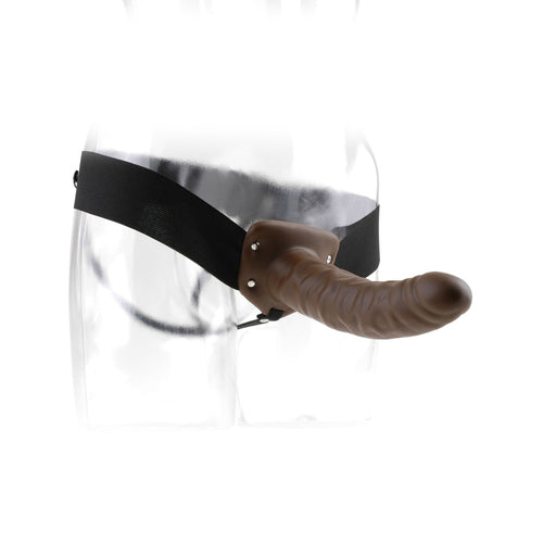 Fetish Fantasy 8in Hollow Strap On Brown