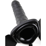 Fetish Fantasy 8in Hollow Strap On Black Vibrating Intimates Adult Boutique