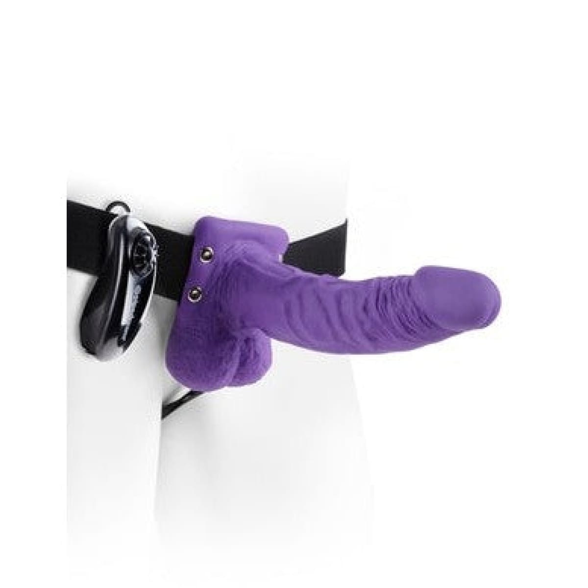 Fetish Fantasy 7 Vibrating Hollow Strap On W-balls Purple " Intimates Adult Boutique