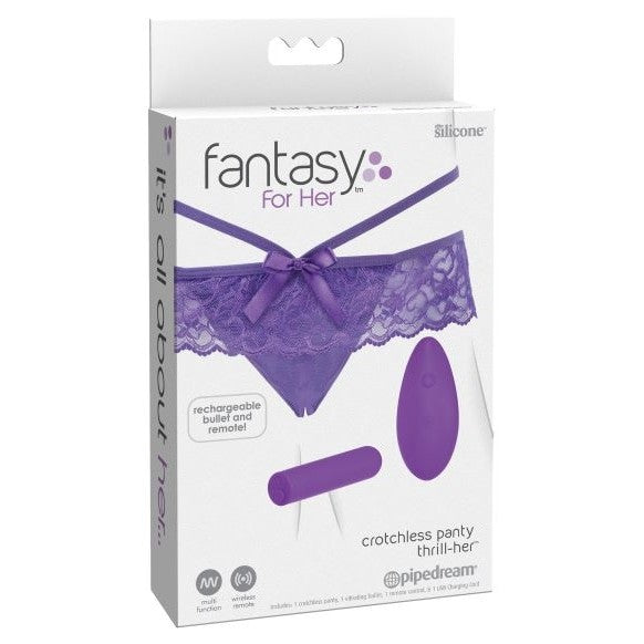 Fantasy For Her Crotchless Panty Thrill-her Intimates Adult Boutique