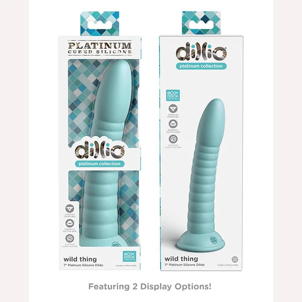 Dillio Platinum 7in Wild Thing Teal Intimates Adult Boutique