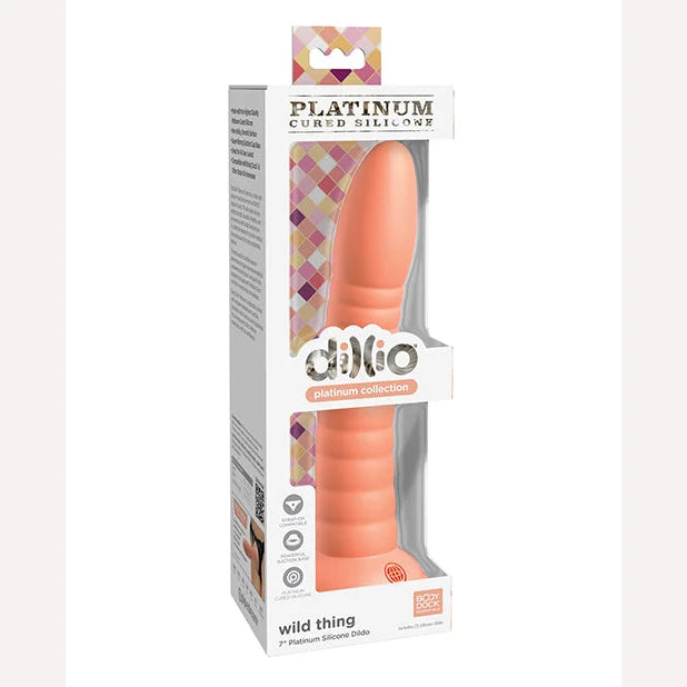Dillio Platinum 7in Wild Thing Peach Intimates Adult Boutique