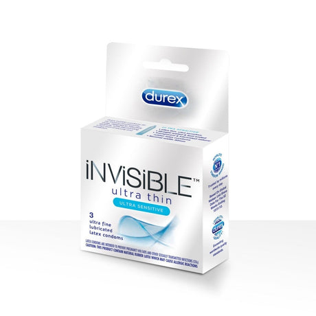Durex Invisible 3pk Intimates Adult Boutique
