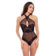 Midnight Halter Teddy Black S-m Intimates Adult Boutique