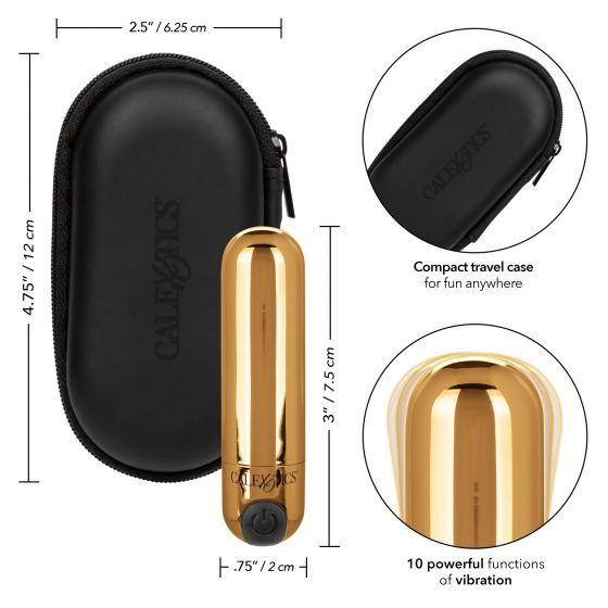 Rechargeable Hideaway Bullet Gold Intimates Adult Boutique