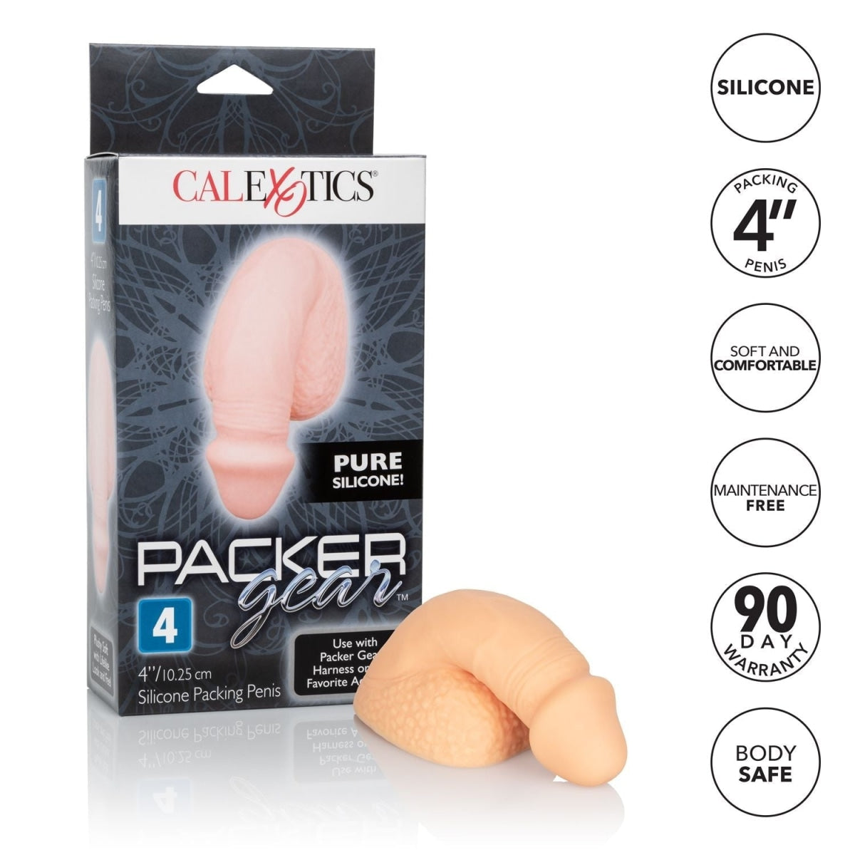 Packer Gear 4in Silicone Penis Ivory Intimates Adult Boutique