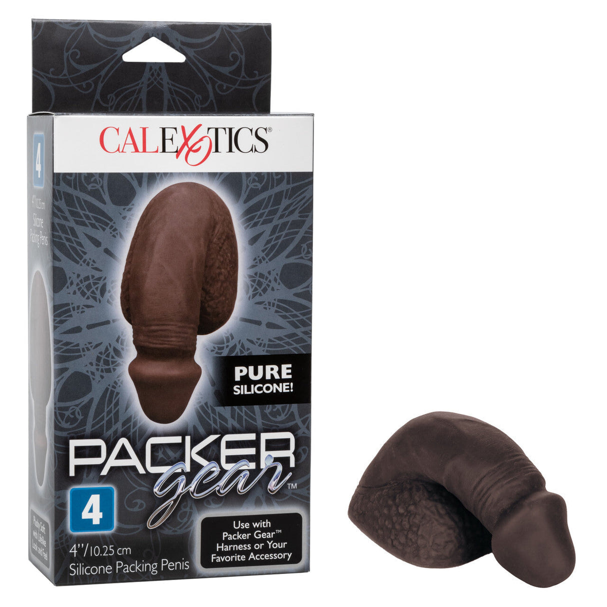 Packer Gear Black Packing Penis 4in Silicone Intimates Adult Boutique