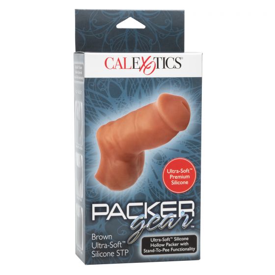 Packer Gear 5in Ultra Soft Silicone Stp Brown Intimates Adult Boutique