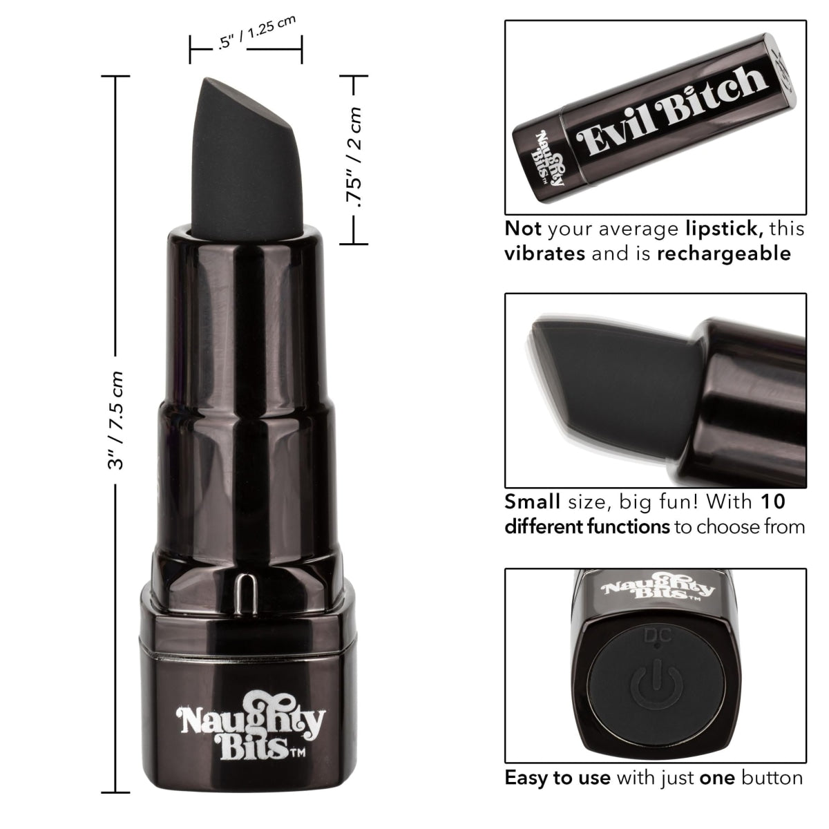 Naughty Bits Evil Bitch Lipstick Vibe Intimates Adult Boutique