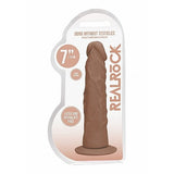 Realrock 7in Dong Tan W-o Testicles Intimates Adult Boutique
