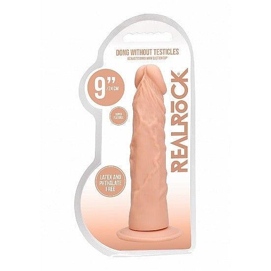 Realrock 9in Dong Flesh W-o Testicles Intimates Adult Boutique