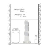 Realrock Non Realistic Dildo W Suction Cup 7in Transparent Intimates Adult Boutique