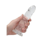 Realrock Non Realistic Dildo W Suction Cup 7in Transparent Intimates Adult Boutique