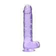 Realrock Realistic Dildo W- Balls 10in Purple Intimates Adult Boutique
