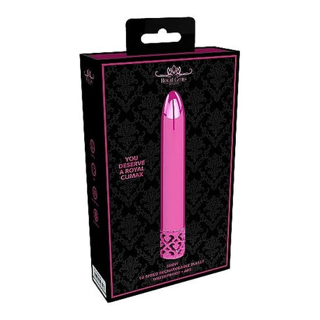Royal Gems Shiny Pink Abs Bullet Rechargeable Intimates Adult Boutique